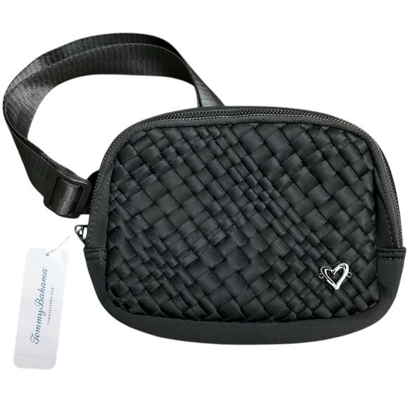 Tommy Bahama Prenelove Black Woven Belt or Crossbody Bag NWT - Picture 1 of 13